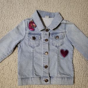 EUC Denim Jacket w/ Sequin Patches